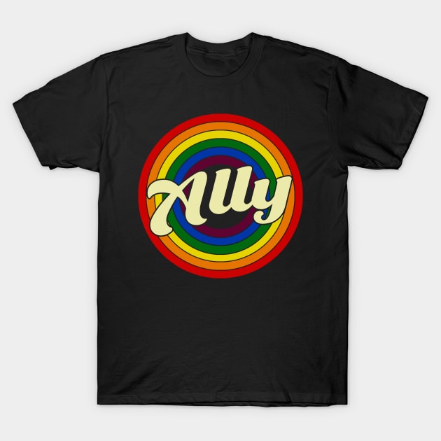 LGBT Pride Straight Ally Rainbow T-Shirt by alexanderahmeddm
